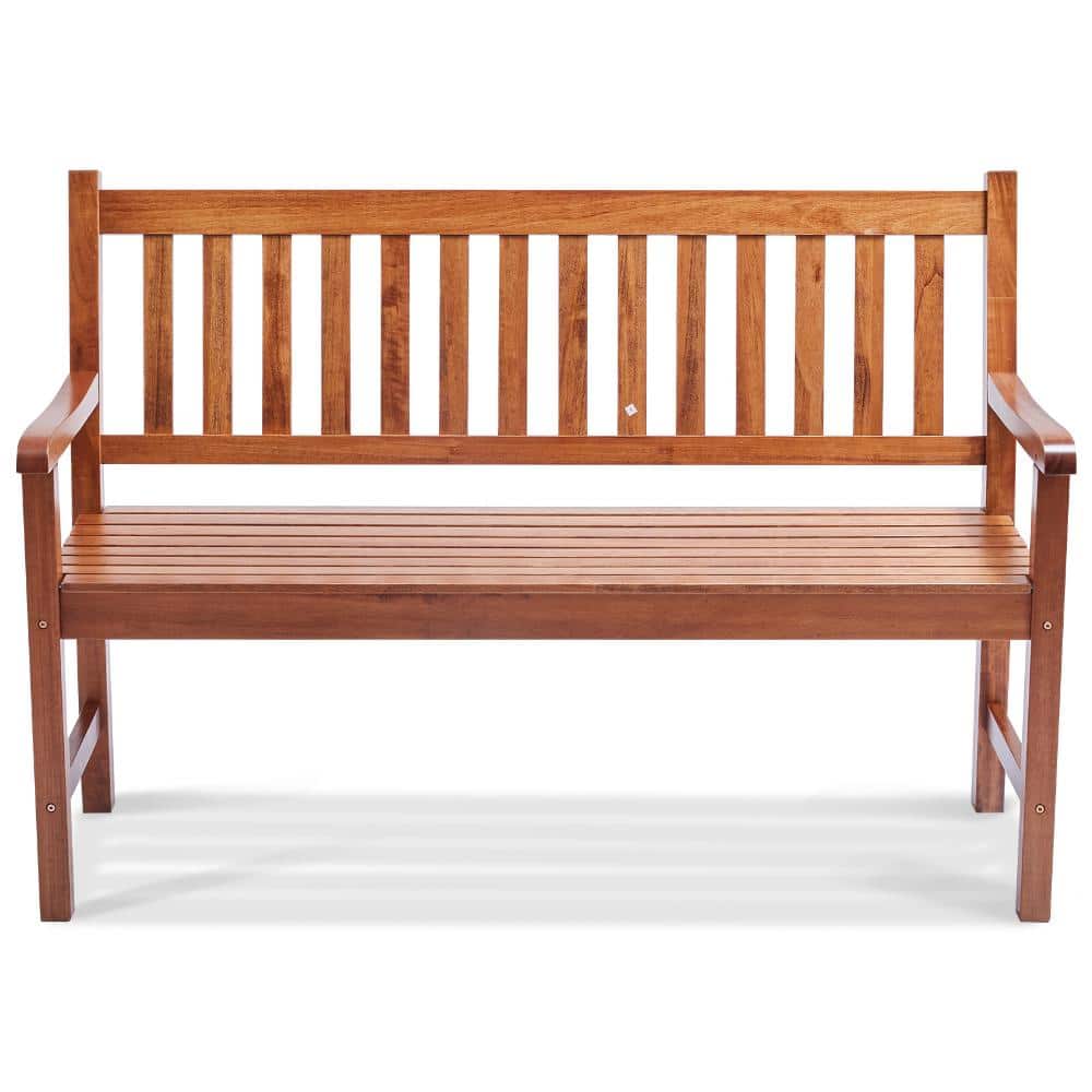 Wood Outdoor Garden Benches, with Backrest and Armrests, 800 lbs Load Capacity Bench, Patio Bench price history on PriceWatchPro