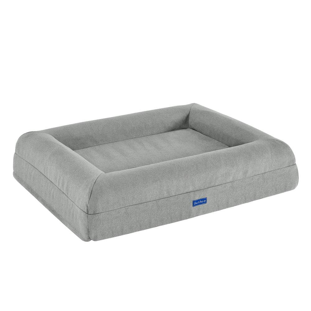 Scruffy Orthopedic Dog Bed in Light Gray-Size: Large