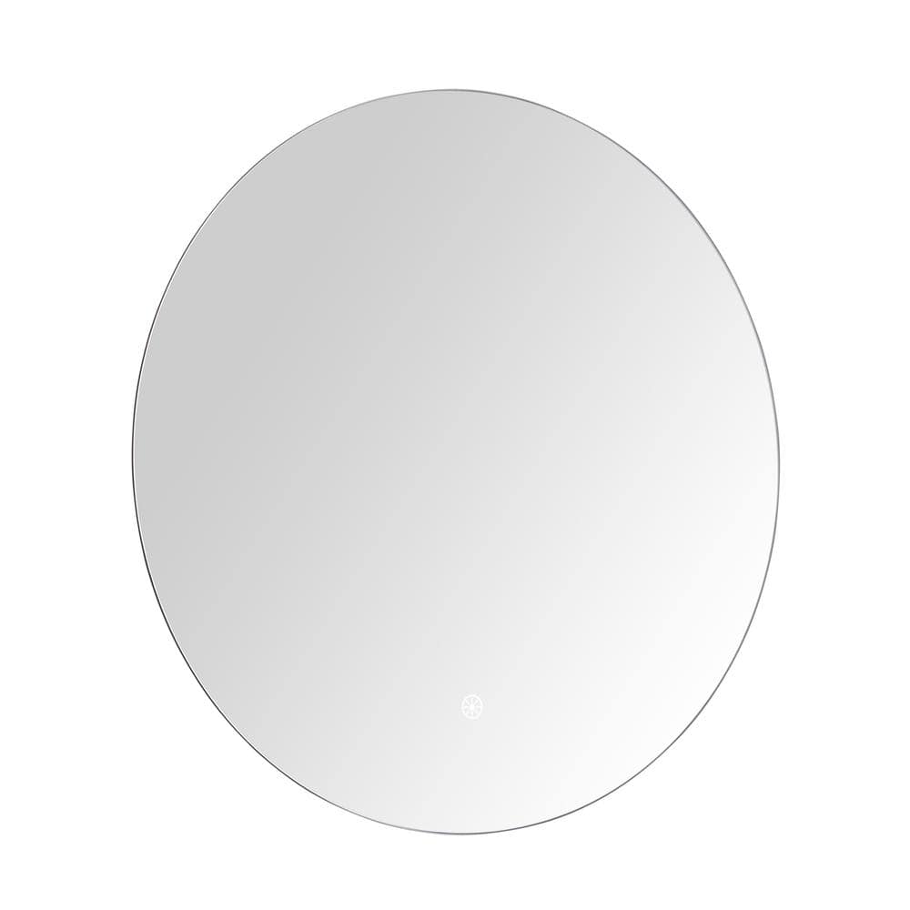 30-Inch Round Frameless LED Bathroom Vanity Mirror