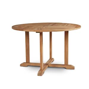 Abel 47.25 in. Dia Round Teak Outdoor Dining Table