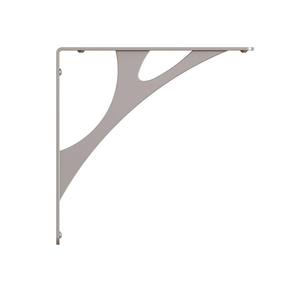Shelf-Made Manhattan Steel 10 in. D x 1 in. W x 10 in. H Satin Nickel ...