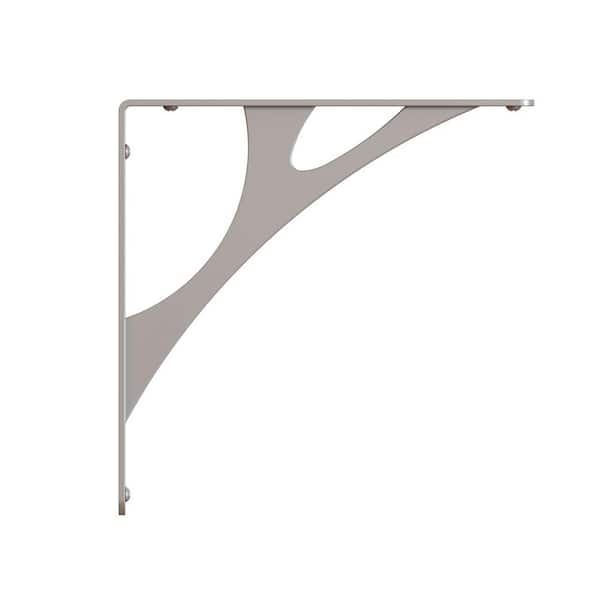 Shelf-Made Manhattan Steel 10 in. D x 1 in. W x 10 in. H Satin Nickel 500 lbs. Decorative Shelf Bracket