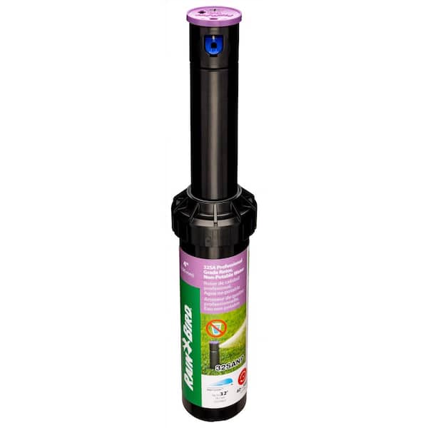 Rain Bird 32SA 4 in. Pop-Up Gear-Drive Rotor Non-Potable Sprinkler with Purple Cap, 40-360 Degree Pattern, Adjustable 19-32 ft.