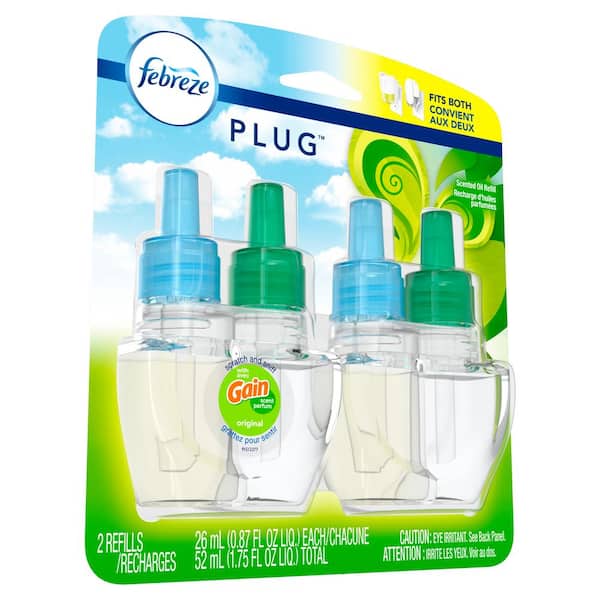 Febreze Plug Air Freshener Scented Oils Refill, Gain Original 1 Each -  (Pack of 3)