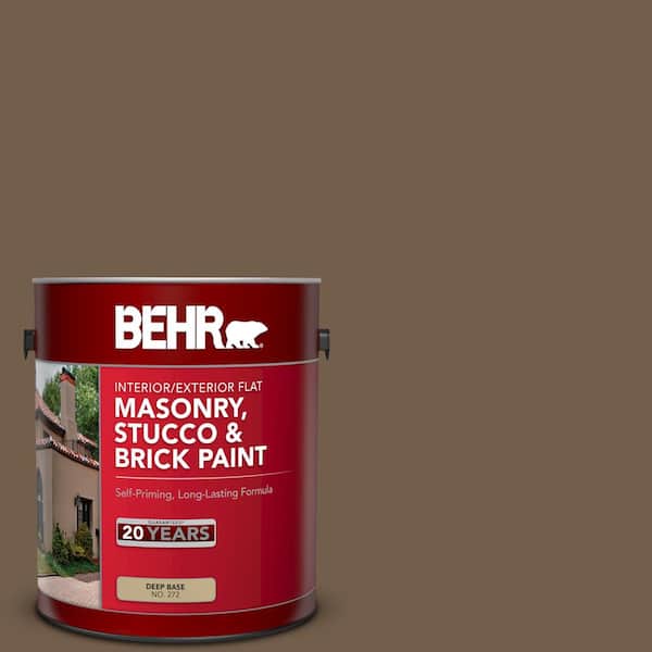 BEHR 1 gal. #MS-46 Chestnut Brown Flat Interior/Exterior Masonry, Stucco and Brick Paint