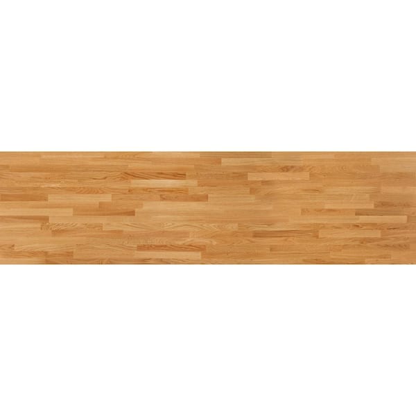 6 ft. L x 39 in. D Finished Engineered Oak Butcher Block Countertop Island with Standard Edge