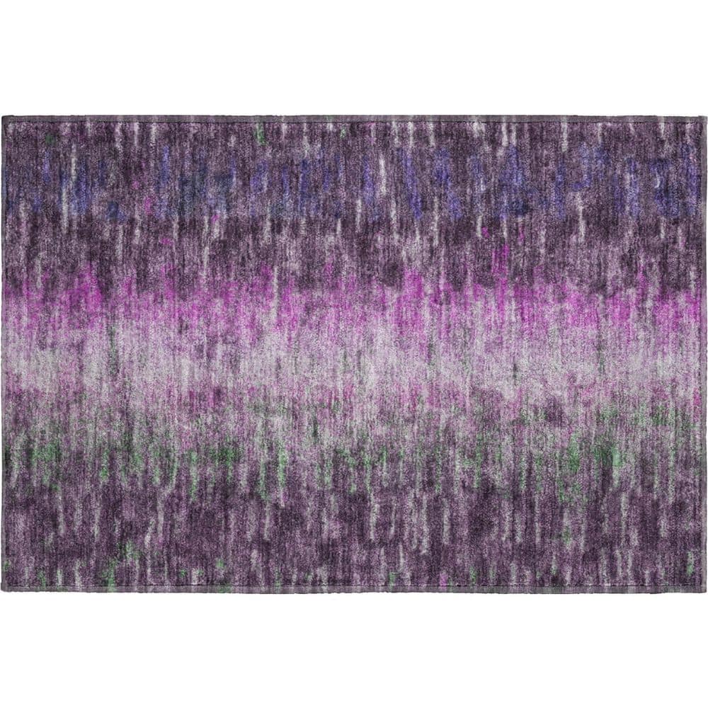 Mayfield Premium Machine Washable Abstract AMF2318 Eggplant 2 ft. x 3 ft. Accent Rug price history on PriceWatchPro
