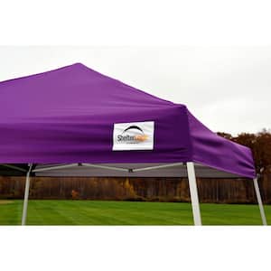 12 ft. W x 12 ft. D Slant-Leg Pop-Up Canopy in Purple with Rust-Resistant Steel Frame, Sealed Seams, and Open-Top Design