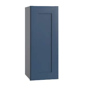 Newport Blue Painted Plywood Shaker Assembled Wall Kitchen Cabinet Soft Close 9 in W x 12 in D x 30 in H