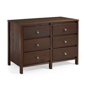 Baja 6-Drawer Walnut Dresser (33.6 in. x 51 in. x 18.5 in.)