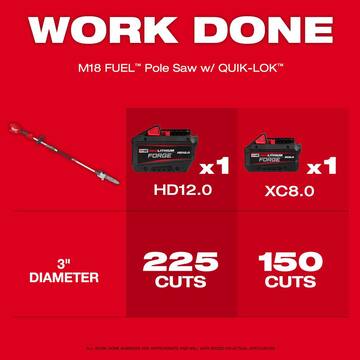 Milwaukee M18 FUEL 18V 10 in. Brushless Cordless Battery Powered Pole Saw with QUIK-LOK Attachment Capability (Tool-Only) 3016-20PS