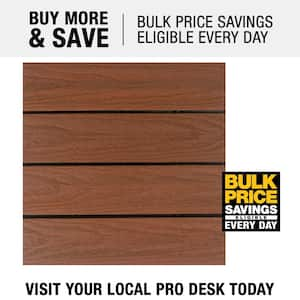 UltraShield Naturale 1 ft. x 1 ft. Quick Deck Outdoor Composite Deck Tile in Honduran Mahogany (10 sq. ft. Per Box)