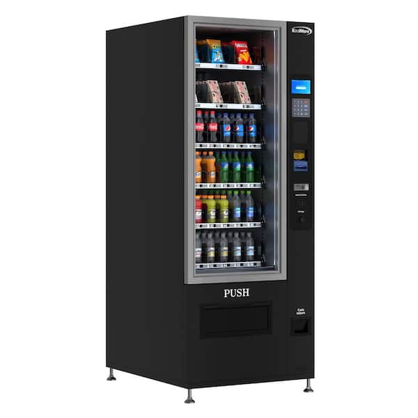 39 in. Refrigerated Vending Machine, 36 Slots With Bill Acceptor in Black, 35 cu. ft.