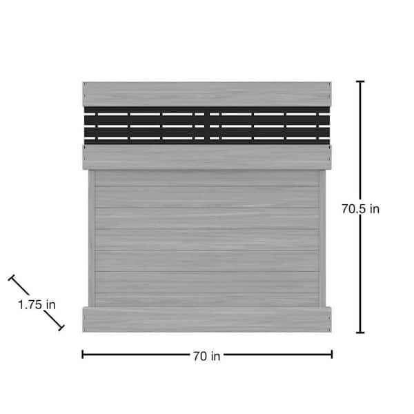 Barrette Outdoor Living Horizontal 6 ft. H x 6 ft. W White Vinyl Privacy Fence Panel (Unassembled)