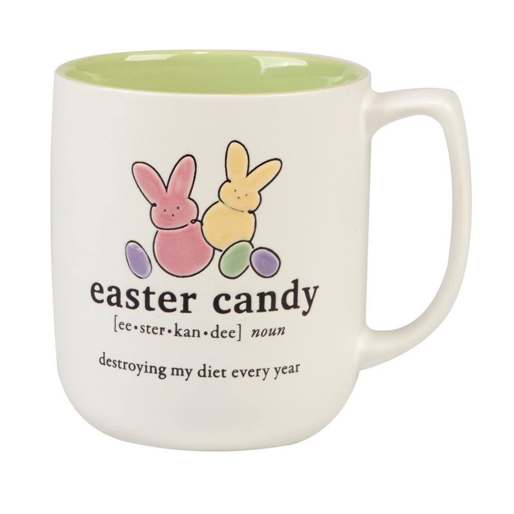 Easter Fun Pink and Green Ceramic Mug Set