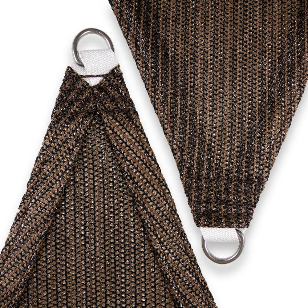 12' x 18' Brown HDPE Rectangle Sun Shade Sail Canopy