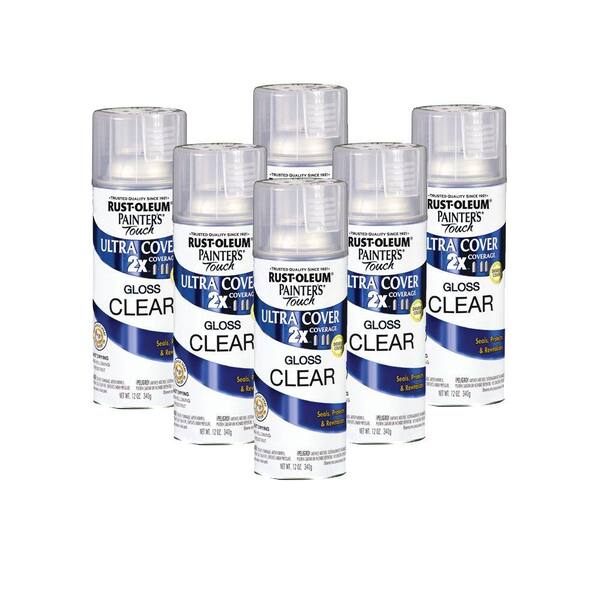 Painter's Touch 12 oz. Gloss Clear Spray Paint (6-Pack)-DISCONTINUED