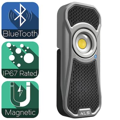 600 Lumens LED Rechargeable Bluetooth Handheld Audio Light with Magnetic Base