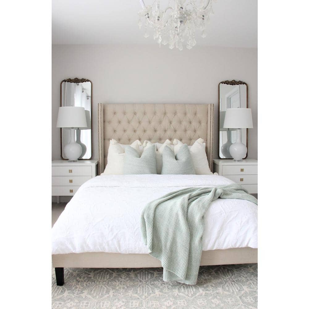 72" Gray Floral Hand-Tufted Wool Square Rug
