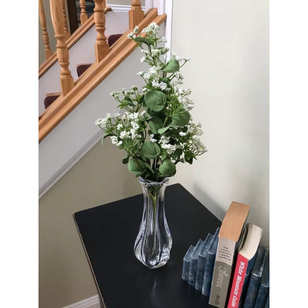 18 in. Artificial White Queen Annes Lace Wildflower Bush