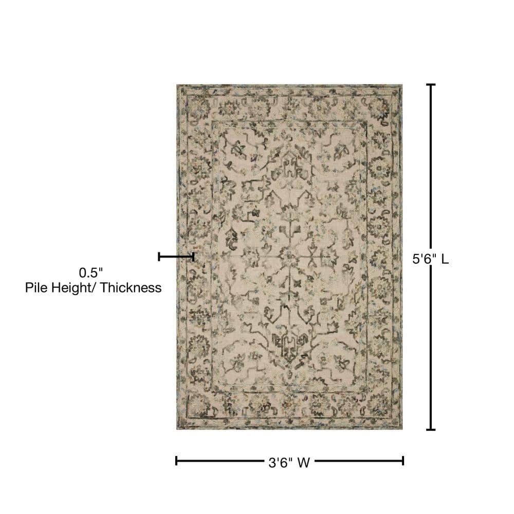 Handmade Easy Care Gray Wool Flat Woven Area Rug, 42" x 66"