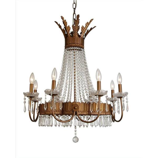 Filament Design Xavier 8-Light Gold Chandelier