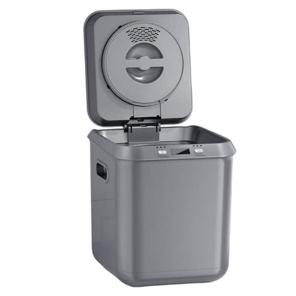 Electric Composter Kitchen Smart Bin Odorless Auto-Cleaning Intelligent LED 2.5L Garbage Disposal Gray