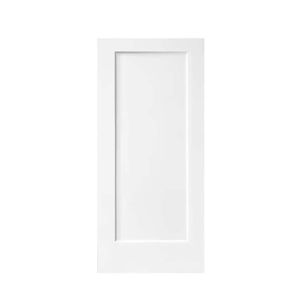 CALHOME 30 in. x 80 in. 1 Panel Hollow Core White Primed Composite MDF Interior Barn Door Slab