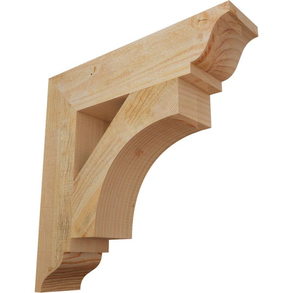 4 in. x 18 in. x 18 in. Douglas Fir Westlake Traditional Rough Sawn Bracket
