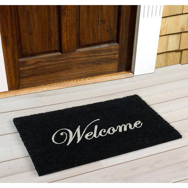 Door Mat Black Cat Welcome Indoor Entrance Rugs Cute Front Doormat Bedroom  Soft