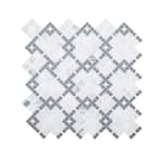Madras Cotton White 12.5 in. x 12.5 in. Geometric Marble Wall and Floor Mosaic Tile (1.08 sq. ft./Each)