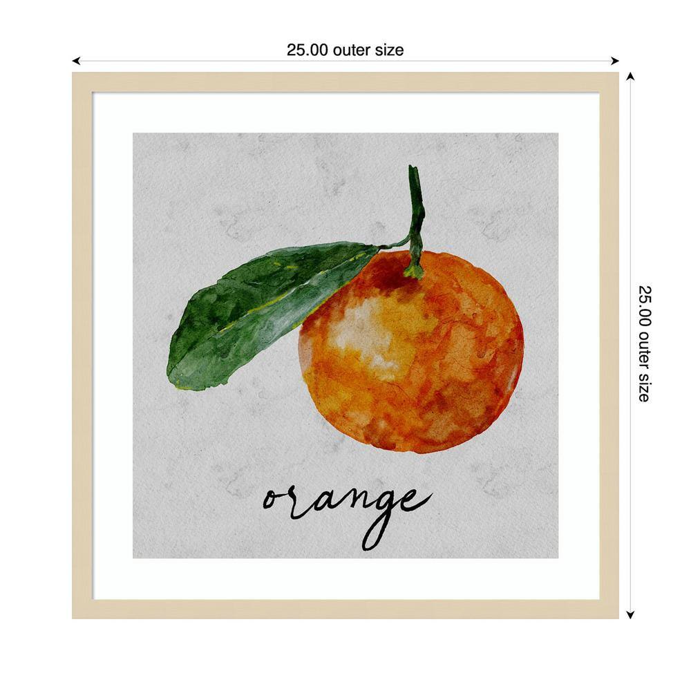 Summertime Citrus I Framed Graphic Art Print in Svelte Natural