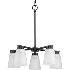 Tanner Collection 5-Light Matte Black Transitional Chandelier