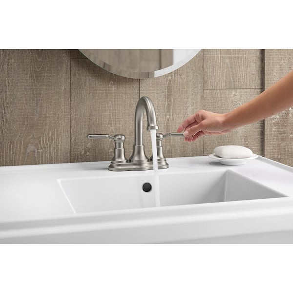 KOHLER Worth 4 in. Centerset 2-Handle Bathroom Faucet in Vibrant