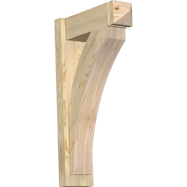 Ekena Millwork 6 in. x 30 in. x 18 in. Douglas Fir Thorton Arts and Crafts Rough Sawn Outlooker