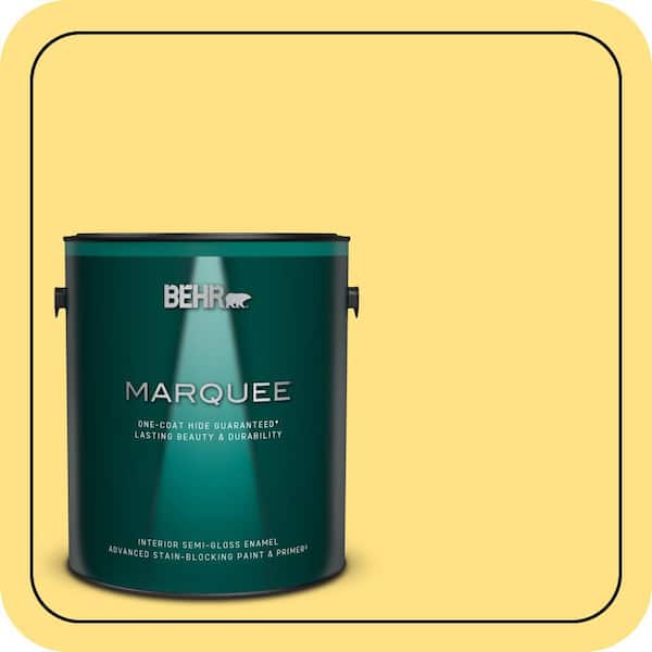 BEHR MARQUEE 1 gal. #360B-4 Sweet Chamomile Semi-Gloss Enamel Interior Paint & Primer