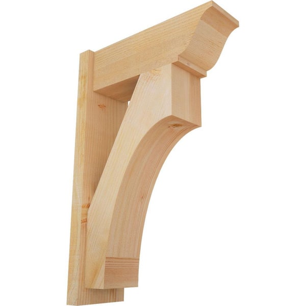 Ekena Millwork 8 in. x 34 in. x 22 in. Westlake Traditional Rough Sawn Douglas Fir Outlooker