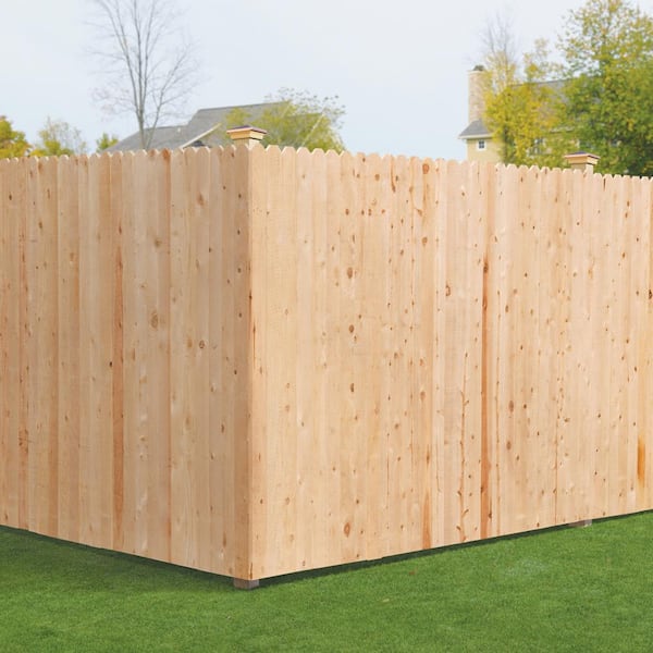 6 ft. H x 8 ft. W Spruce Pine Fir Dog-Ear Fence Panel