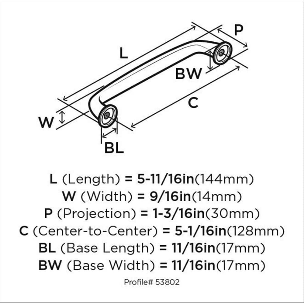 Oil Rubbed Bronze 5-3/4" Cabinet Pull with Mounting Hardware