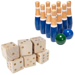 Outdoor Games of Large Dice and Lawn Bowling Game (Set of 2) (6-Pack)