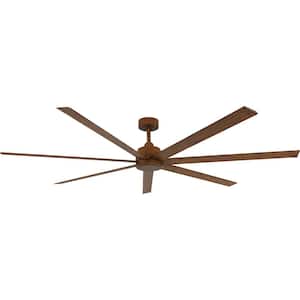 Atlanta 72 in. Indoor/Outdoor Koa Ceiling Fan with Koa Blades and LED Light Kit and Remote Control Included