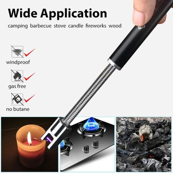 Windproof Electric Arc Lighter USB Rechargeable Lighter Plasma Firelighters