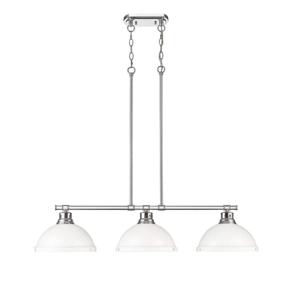 Duncan 300-Watt 3-Light Chrome Pendant Light with Steel Shade price history on PriceWatchPro