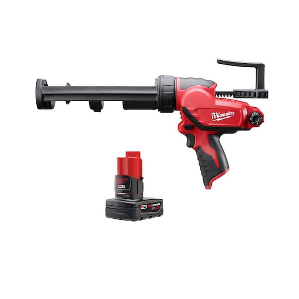 M12 12V Lithium-Ion Cordless 10 oz. Adhesive and Caulk Gun and M12 XC 4. 0Ah Battery Pack