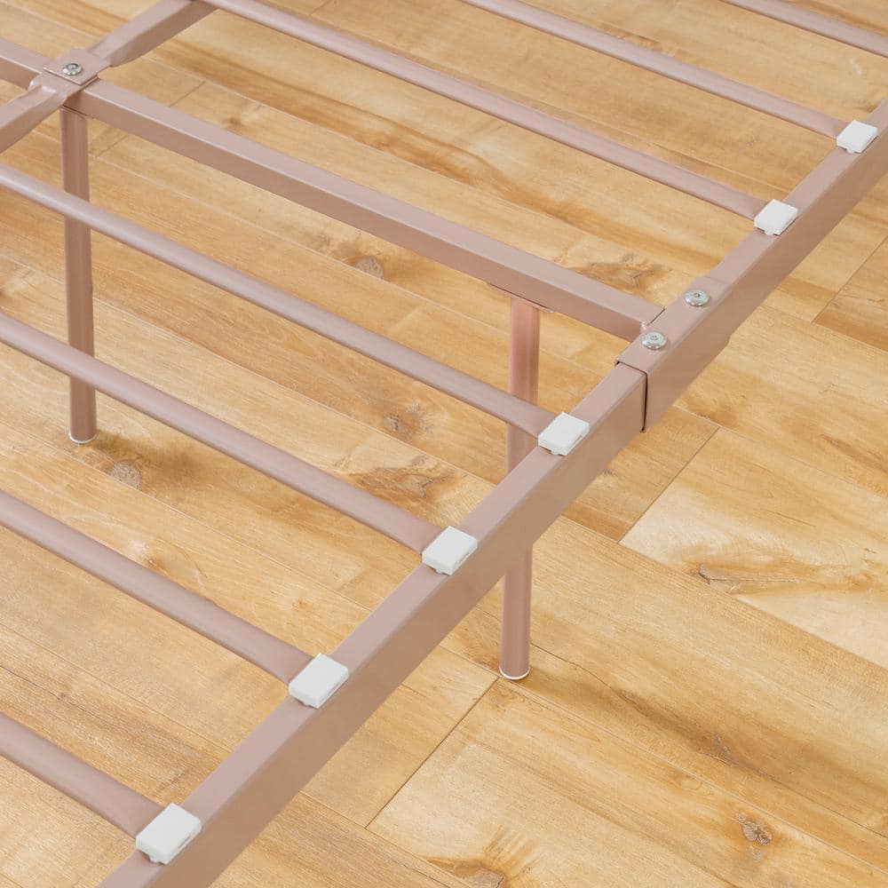 Twin Pink Metal Princess Daybed with Slats