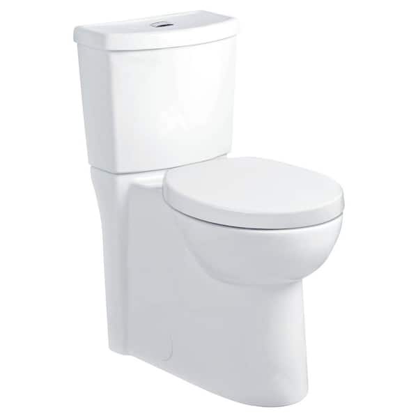 Studio Tall Height Toilet Bowl and 1.28 GPF Dual Flush Tank Combo in White