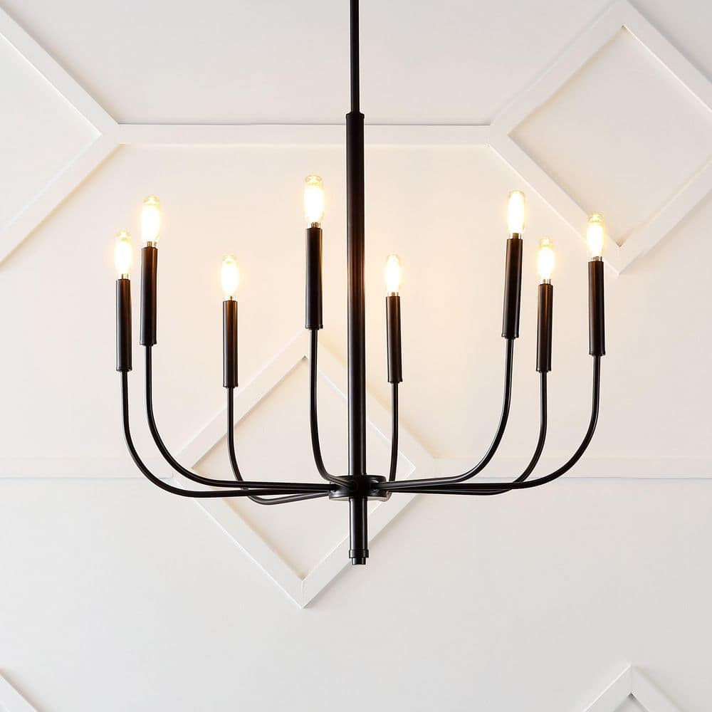 Amoros 27.25" Oil Rubbed Bronze LED Chandelier with Adjustable Height