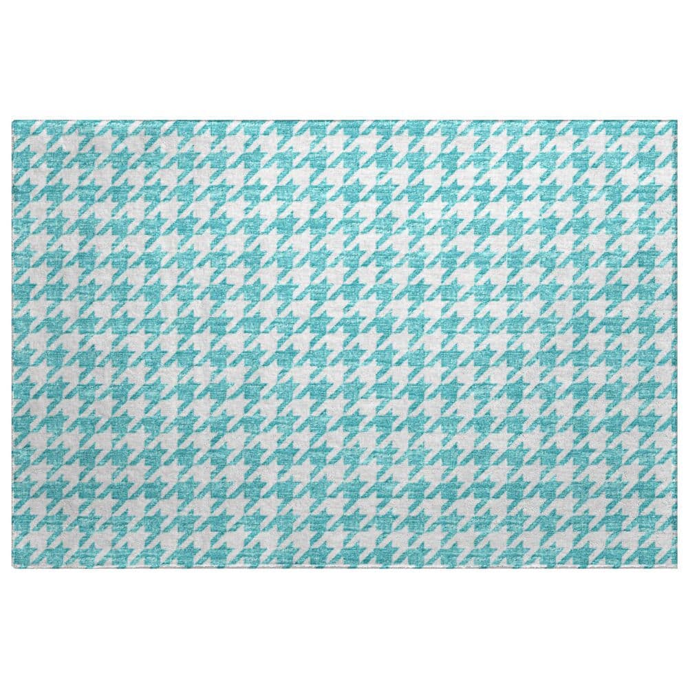 Dream Shag Premium Machine Washable Abstract ADS137 Aqua 3 ft. x 4 ft. Area Rug price history on PriceWatchPro