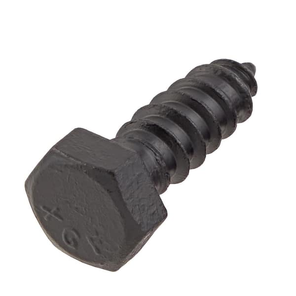 DECKMATE 1/2 in. x 1-1/2 in. Black Exterior Hex Head Lag Screw