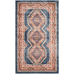 Bijar Royal/Rust Doormat 3 ft. x 5 ft. Border Area Rug